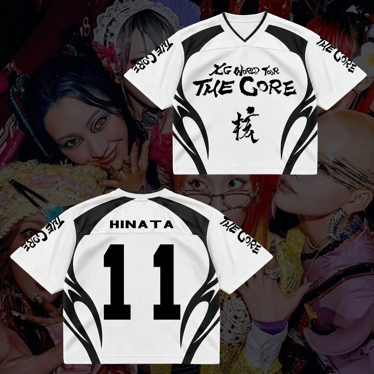 Fierce XG The Core World Tour Mixed Mesh Jersey Cool Gift for Fans