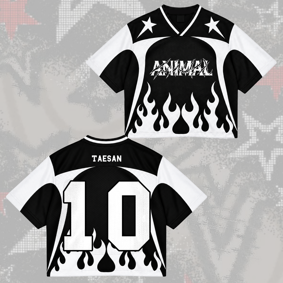 Fierce Animal Onedoor Club All Members Cyber Grunge Mixed Mesh Jersey For Onedoor