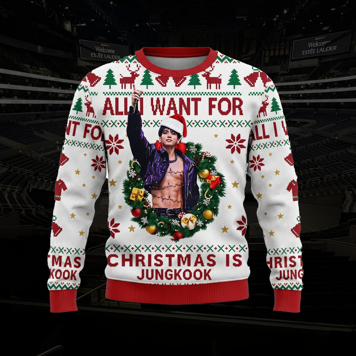 BTS Purple Christmas Ugly Sweater 2026, OT7 Urlaubspullover, Weihnachtsgeschenk für ARMY-Fans