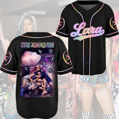 Glow Katseye The Wildworld Tour 2026 Baseball Jersey Fan Edtion