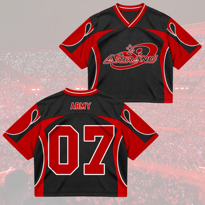 Dramatic Arirang Army Club All Members Cyber Grunge Mixed Mesh Jersey For Fans