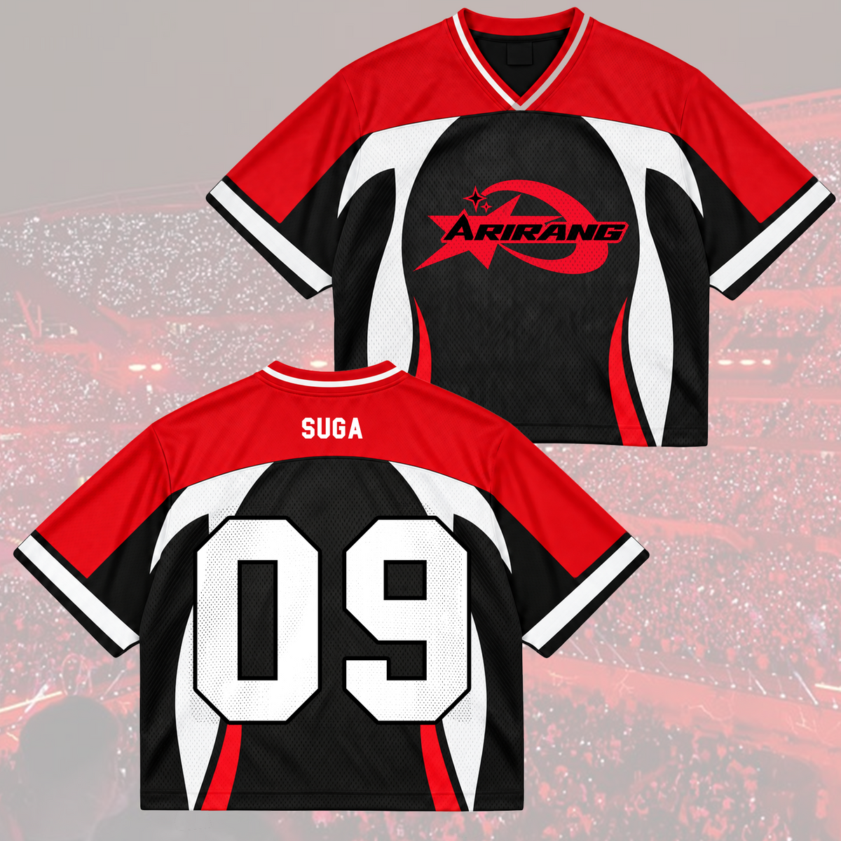 Vivid Arirang Army Club All Members Cyber Grunge Mixed Mesh Jersey For Fans