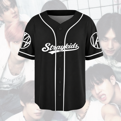 Stray Kids Run It Baseball Jersey Hip Hop Sports Merch Fan Gifts