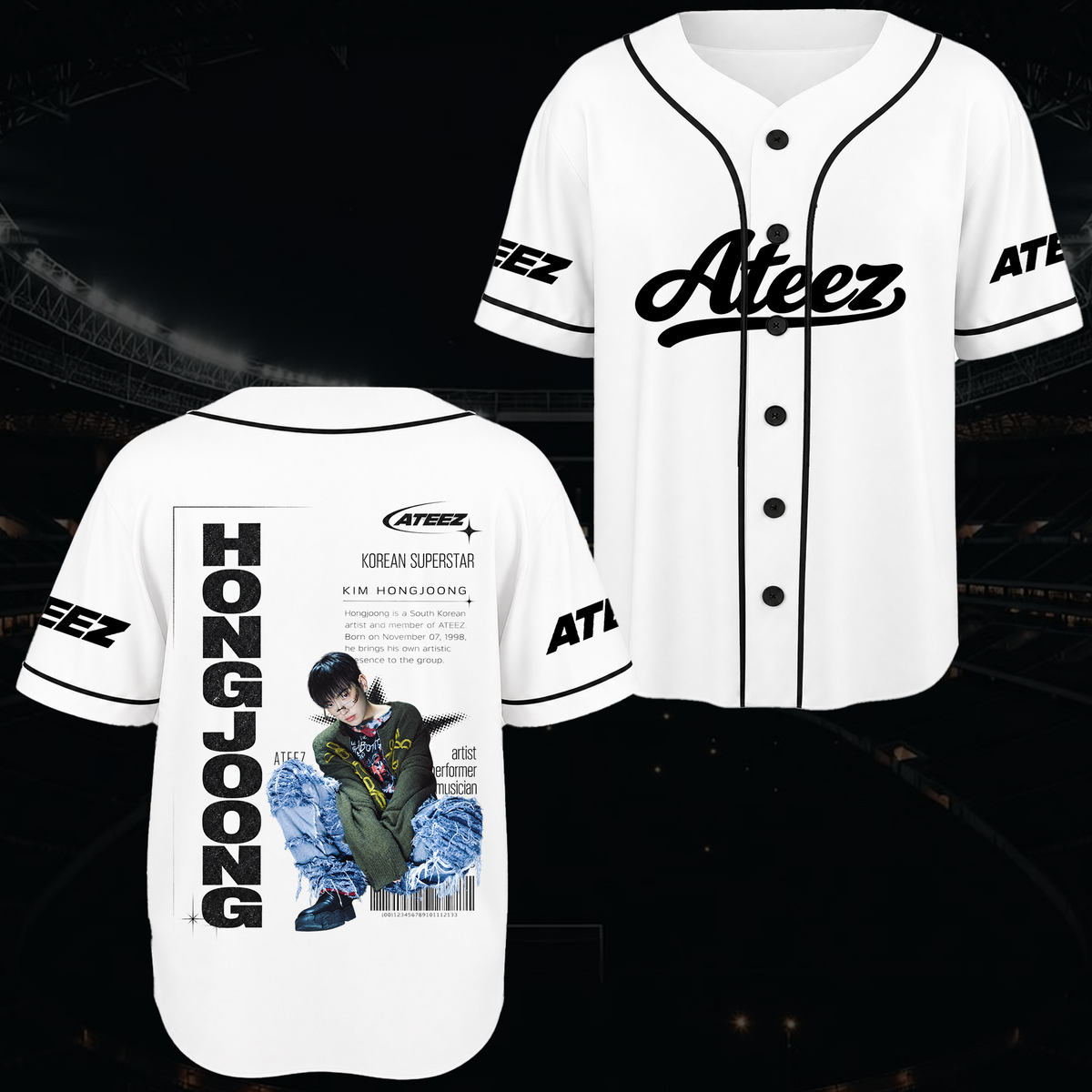Ateez Golden Hour Teil 5 Albumkonzept Konzert Baseballtrikot Fan-Edition