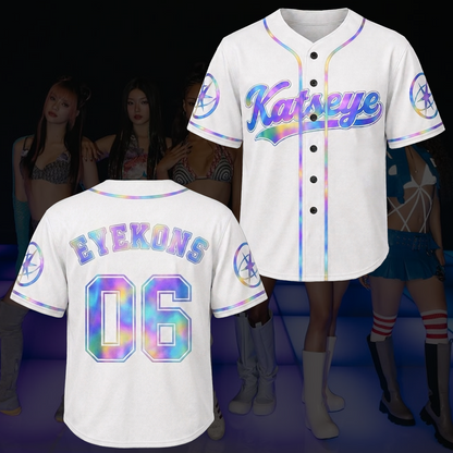 Holographic Katseye The Wildworld Tour Baseball Jersey Eyekon Gifts
