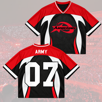 Vivid Arirang Army Club All Members Cyber Grunge Mixed Mesh Jersey For Fans