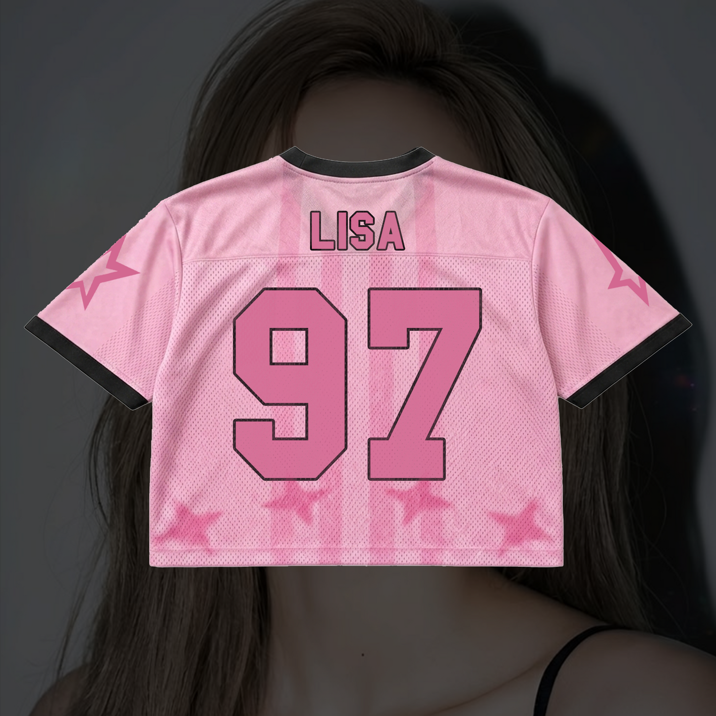 Style Lisa 97 Pink Mesh Jersey Viva Allisa Mixed Mesh Jersey Gift For Fans