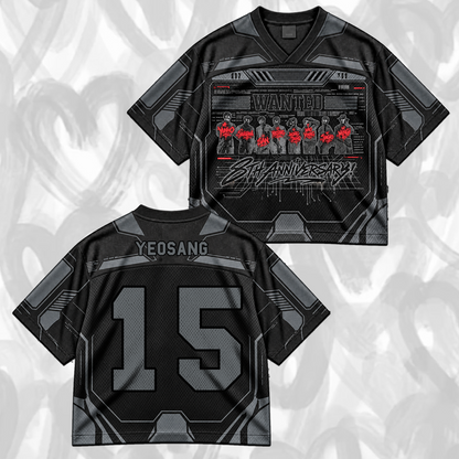 ATEEZ Golden Hour 8th Anniversary Streetwear Wanted Mixed Mesh Jersey Gift For Fans