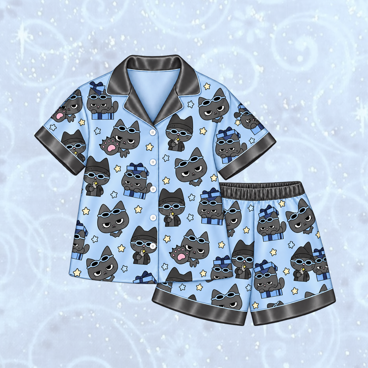 Cute BOYNEXTDOOR Club Taesan Han Tatpung Mascot Pastel Doodle Pajama Set For Onedoor