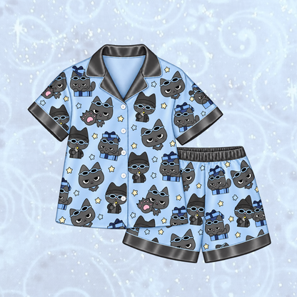 Cute BOYNEXTDOOR Club Taesan Han Tatpung Mascot Pastel Doodle Pajama Set For Onedoor