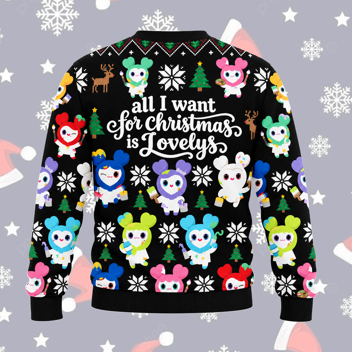 Jolly All I Want For Christmas Is Lovelys T.W.I.C.E. Club Ugly Christmas Sweater For Once
