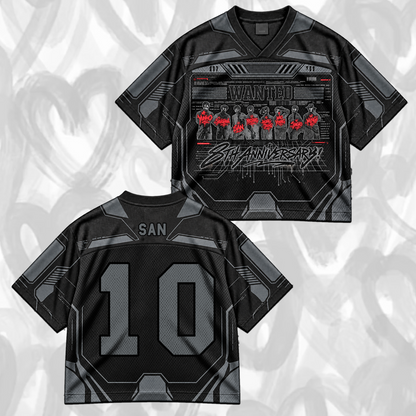 ATEEZ Golden Hour 8th Anniversary Streetwear Wanted Mixed Mesh Jersey Gift For Fans