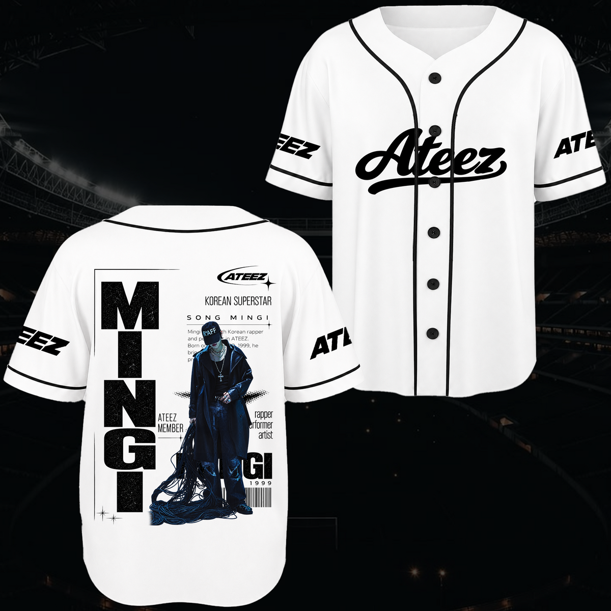 Ateez Golden Hour Teil 5 Albumkonzept Konzert Baseballtrikot Fan-Edition