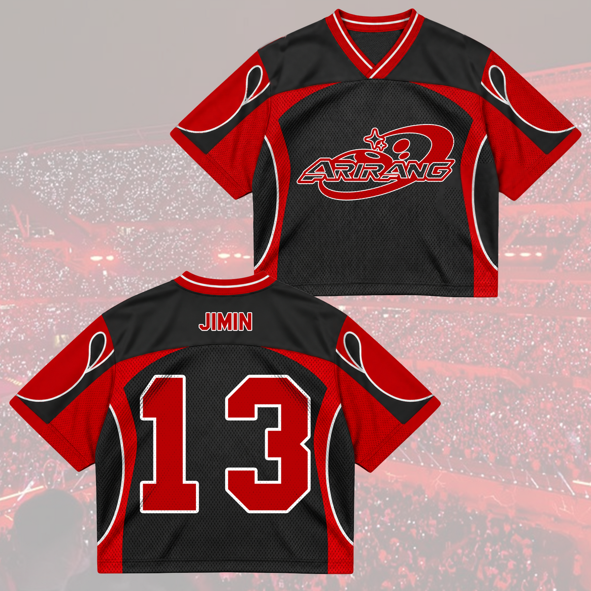 Dramatic Arirang Army Club All Members Cyber Grunge Mixed Mesh Jersey For Fans