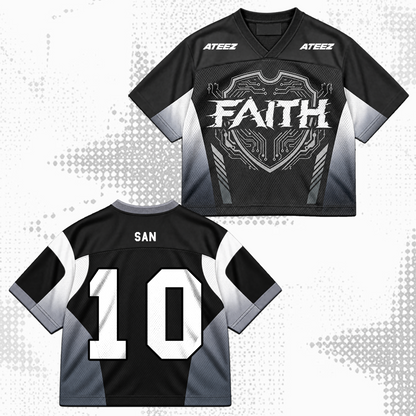 ATEEZ Golden Hour Part 6 Cyberpunk Faith Mixed Mesh Jersey Gift For Fans