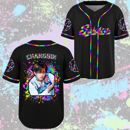 Stray Kids Run It World Tour Baseball-Trikot Edgy Streetwear Geschenk für Fans
