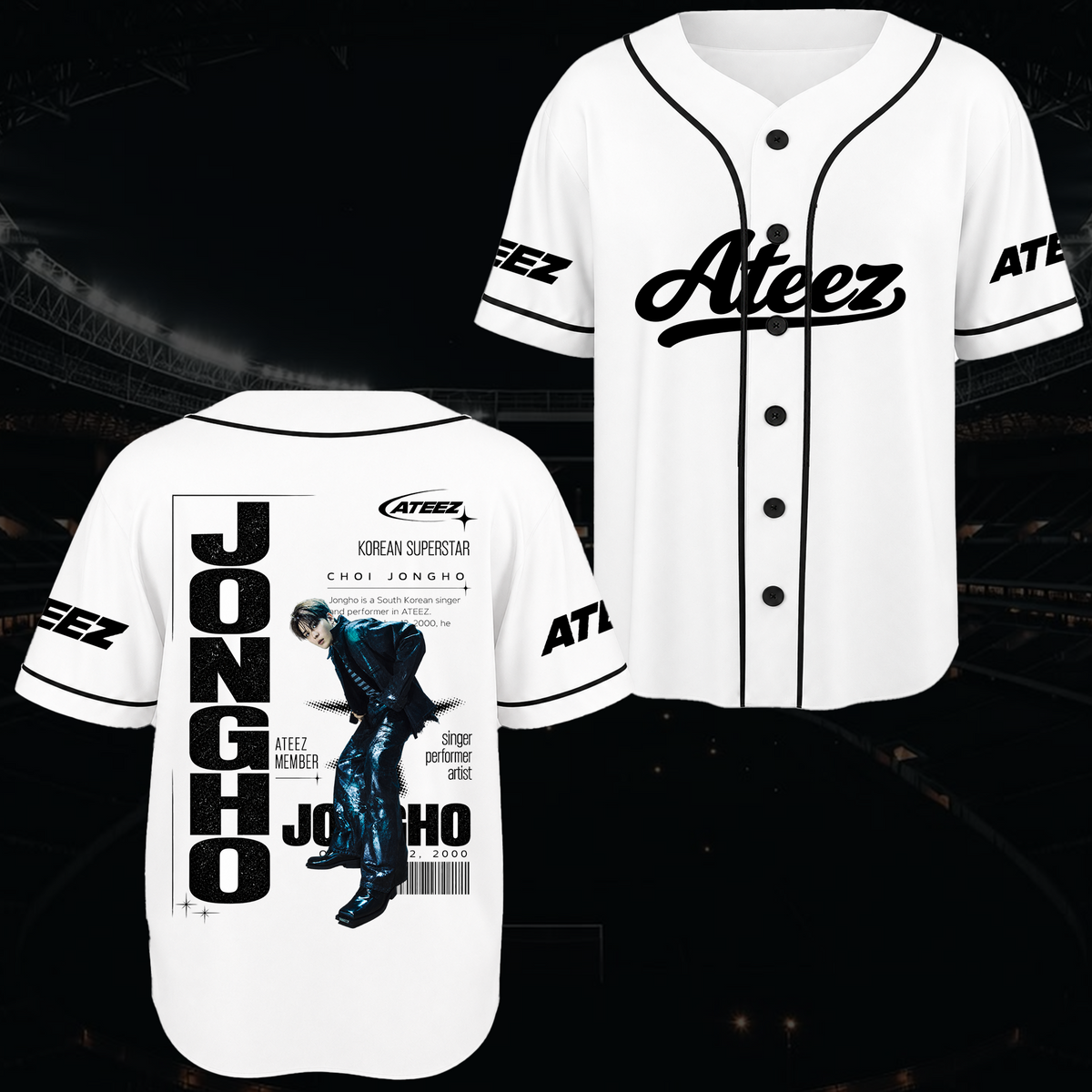 Ateez Golden Hour Teil 5 Albumkonzept Konzert Baseballtrikot Fan-Edition