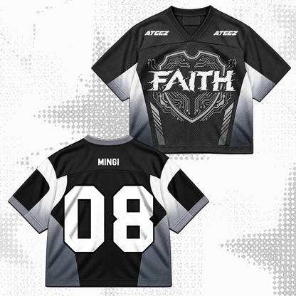 ATEEZ Golden Hour Part 6 Cyberpunk Faith Mixed Mesh Jersey Gift For Fans