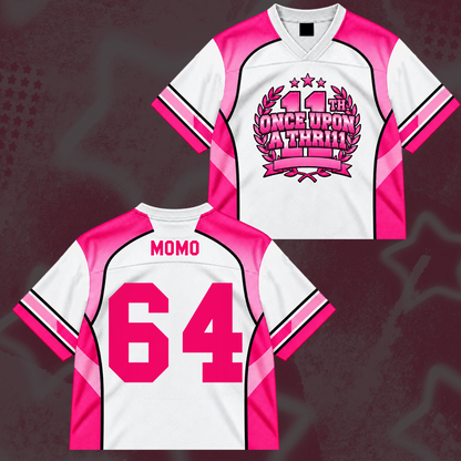 Charming TWICE Once Upon A Thr11l 11th Anniversary Pink Coquette Mix Mesh Jersey For Once