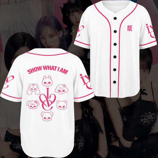 IVE Show What I Am BaseballJersey Vintage Kawaii Minive Fan Edition
