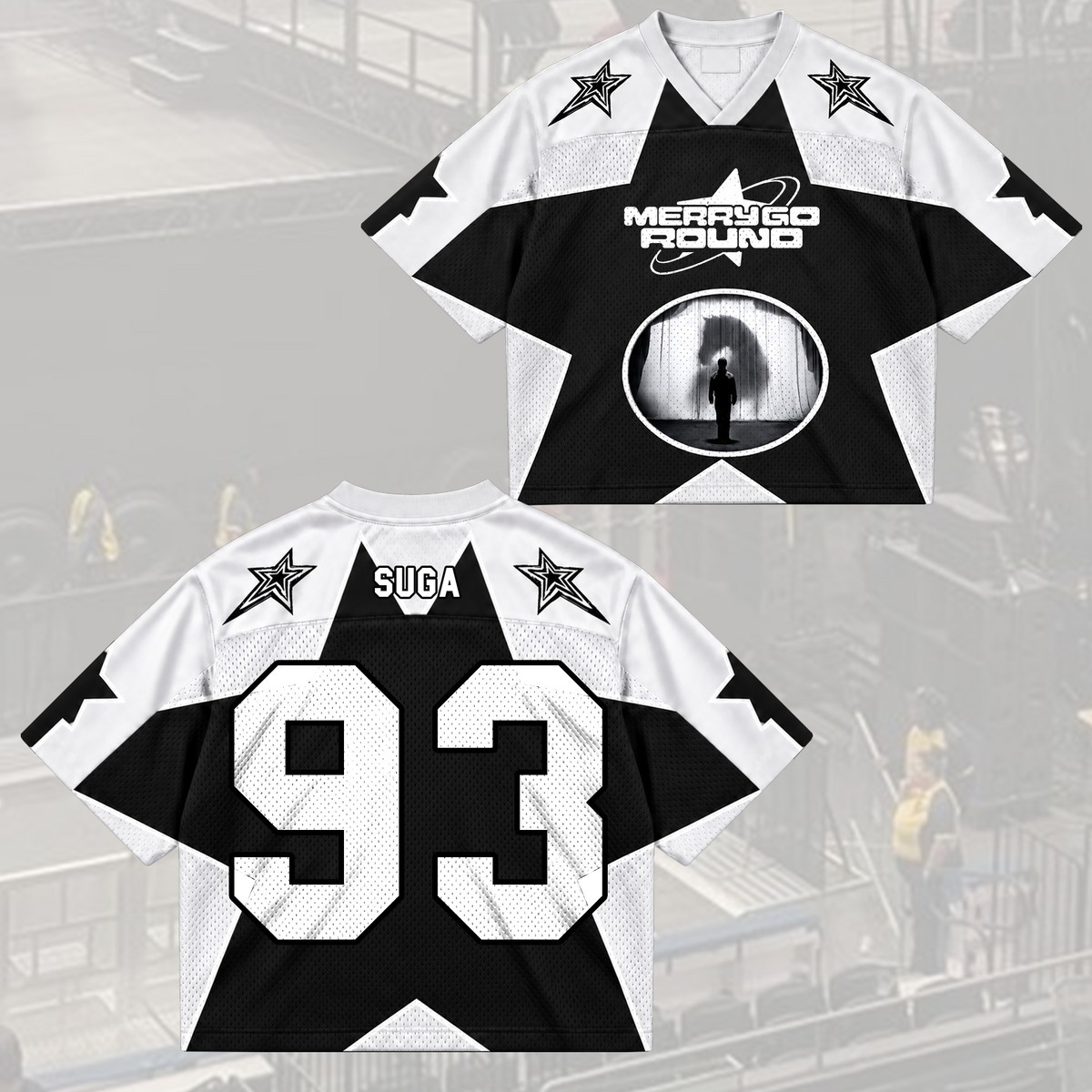 Electric Merry Go Round Army Club All Members Abstract Geometric Mixed Mesh Jersey For Fans