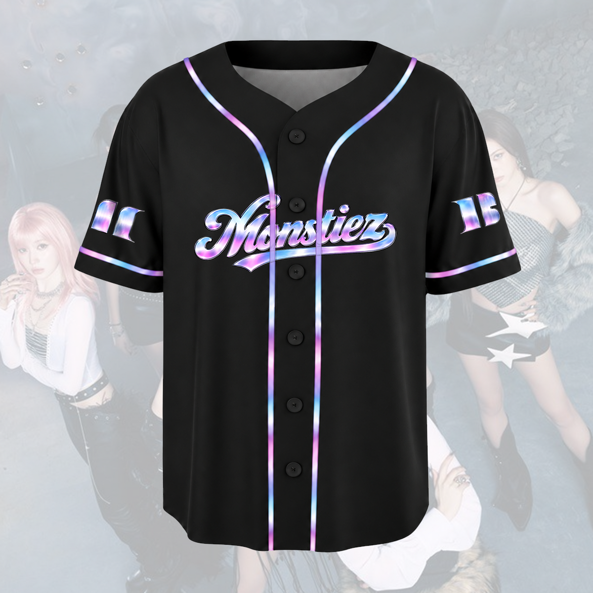 Vibrant The Choom World Tour Babymonster Baseball Jersey Fanmerch