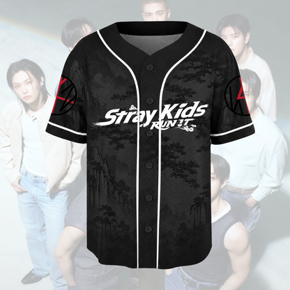 Massive Stray kids Run It World Tour This That Album Baseball Jersey Stay Edition