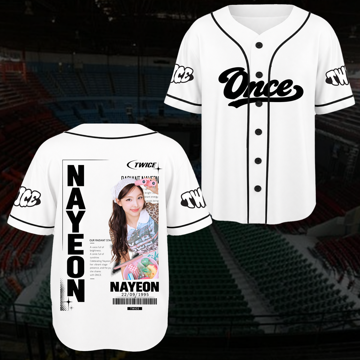 Electric Spotlight T.W.I.C.E. Club Spotless Sporty Baseball Jersey For Once