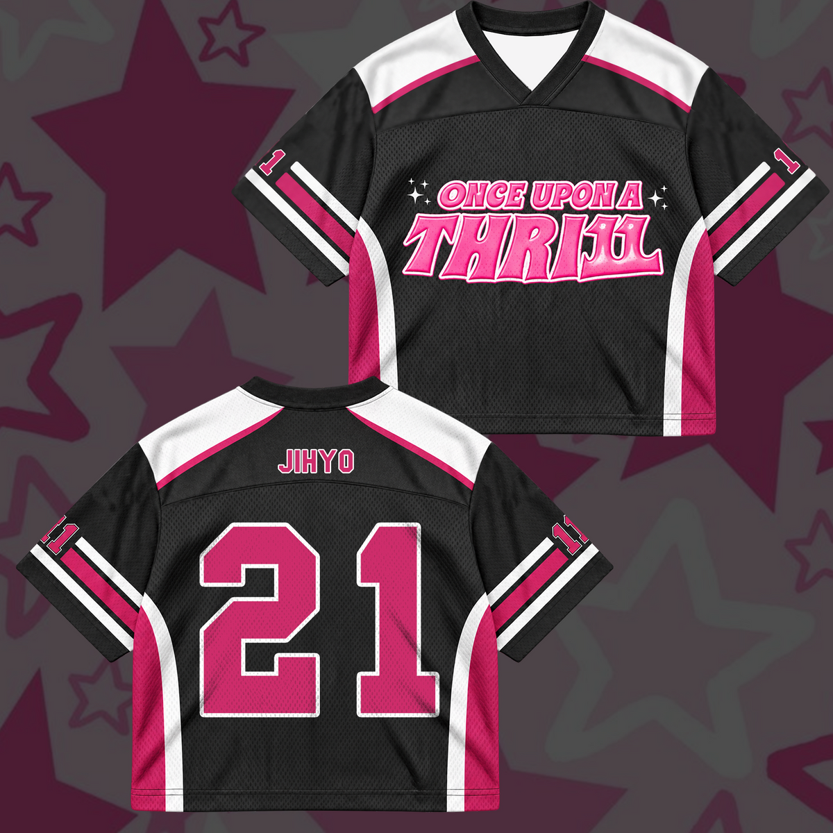 Vibrant TWICE Once Upon A Thr11l 11th Anniversary Cyber Grunge Mix Mesh Jersey For Once