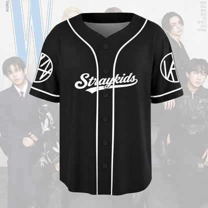 Stray Kids Run It Baseball Jersey SKZ Eyes Streetwear Gift For Fans