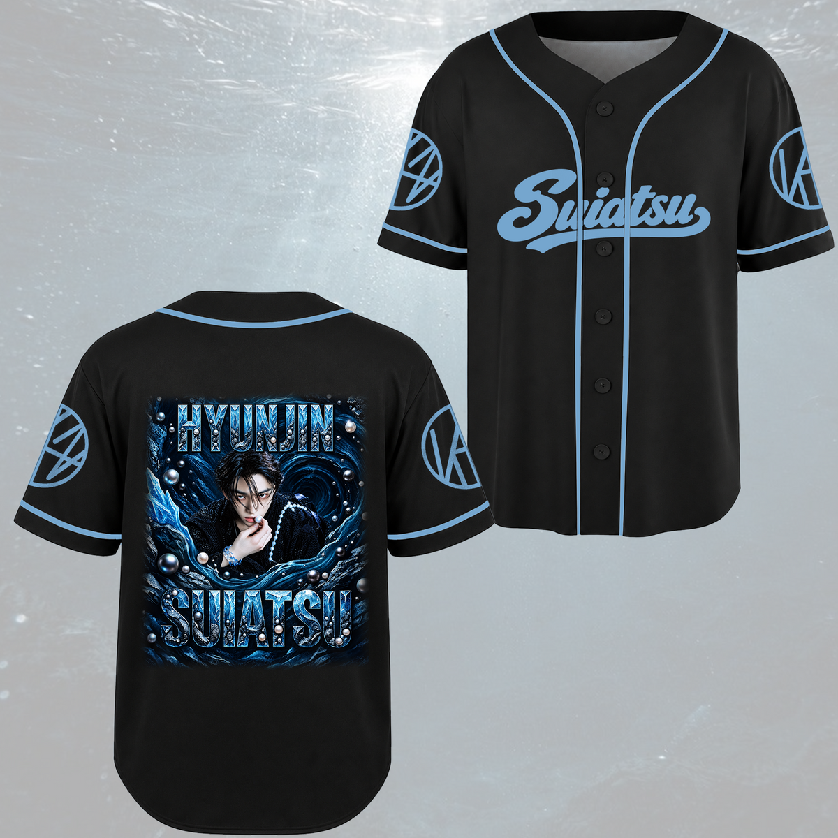 Vivid Suiatsu S.T.R.A.Y.K.I.D.S. Deep Ocean Baseball Jersey For Stay