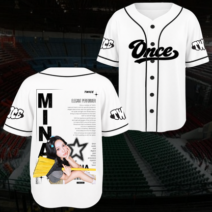 Electric Spotlight T.W.I.C.E. Club Spotless Sporty Baseball Jersey For Once