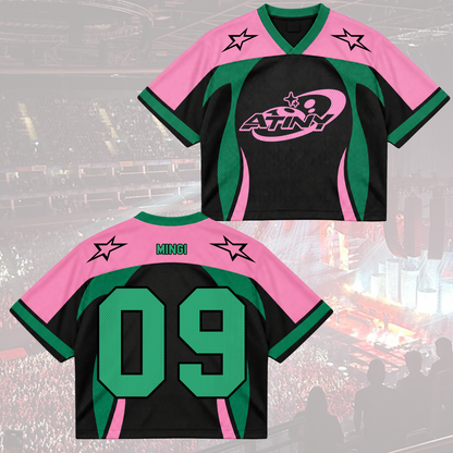 Powerful Ice On Fire Tinys Club All Members Cyber Grunge Mixed Mesh Jersey For Atiny