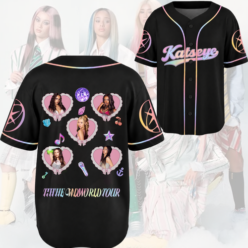 Satin Dream Katseye The Wildworld TourBaseball Jersey Fan Edition