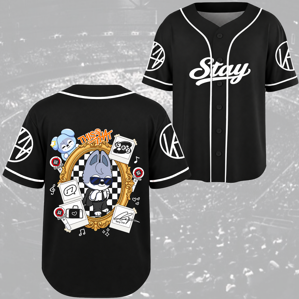 Adorable This & That Stray Kids Club Skzoo Streetwear Baseball Jersey For Stay