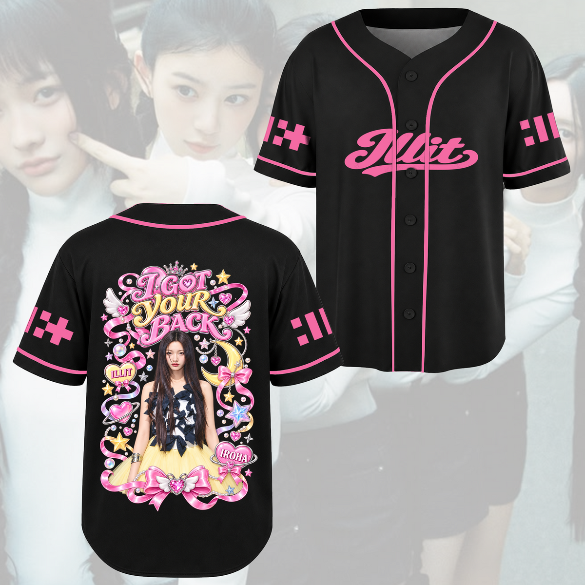Adorable Illit I Got Your Back Coquette Baseball Jersey For Gllit