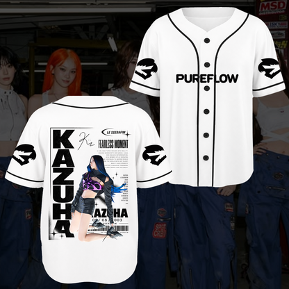Chronicles LE SSERAFIM Pureflow World Tour Baseball Jersey Fan Edition