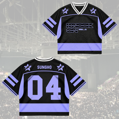 Fierce Knock On Onedoor Club All Members Cyber Grunge Mixed Mesh Jersey For Onedoor