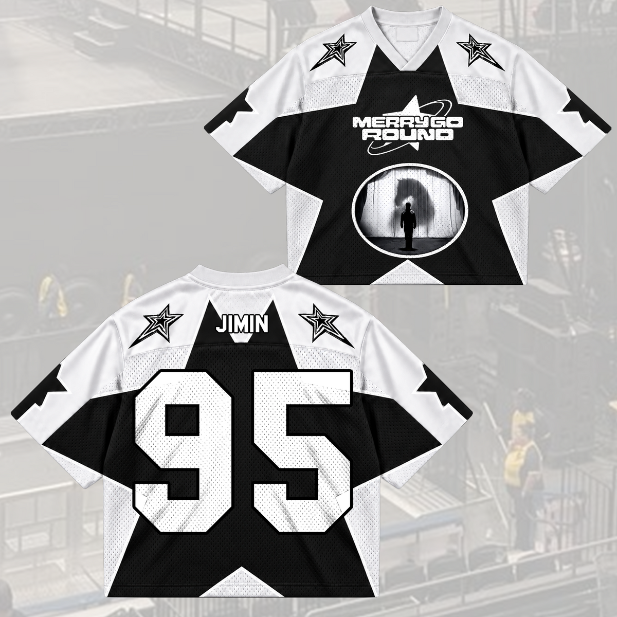 Electric Merry Go Round Army Club All Members Abstract Geometric Mixed Mesh Jersey For Fans
