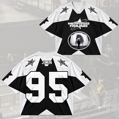 Electric Merry Go Round Army Club All Members Abstract Geometric Mixed Mesh Jersey For Fans