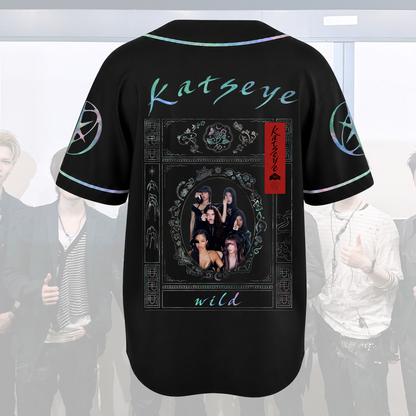 Retro Grade KATSEYE Wild Album Baseball Jersey Eyekons Fan Gift