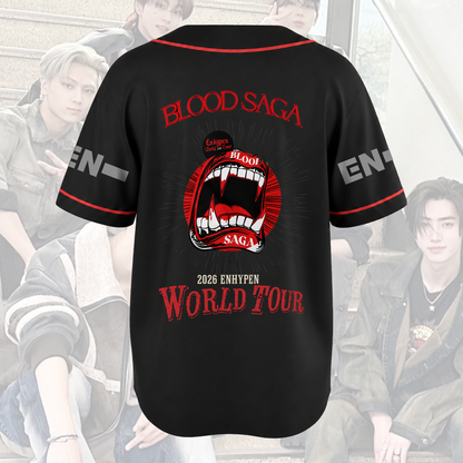 Crypti Enhypen Blood Saga Tour Baseball Jersey Gift For Fans