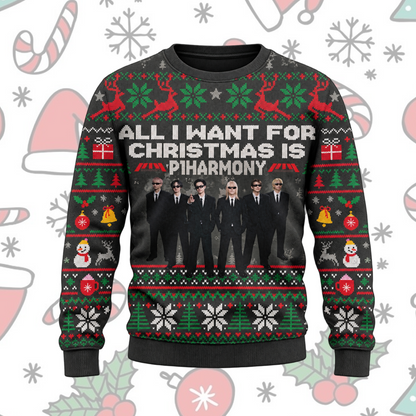 Dramatic P1Harmony All I Want For Christmas Is You Festive Reindeer Ugly Christmas Sweater For P1ece
