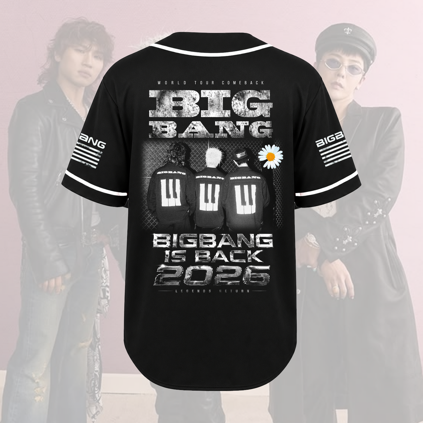 BIGBANG World Tour Comeback Baseball Jersey Retro Concert Outfit Gift For Fans