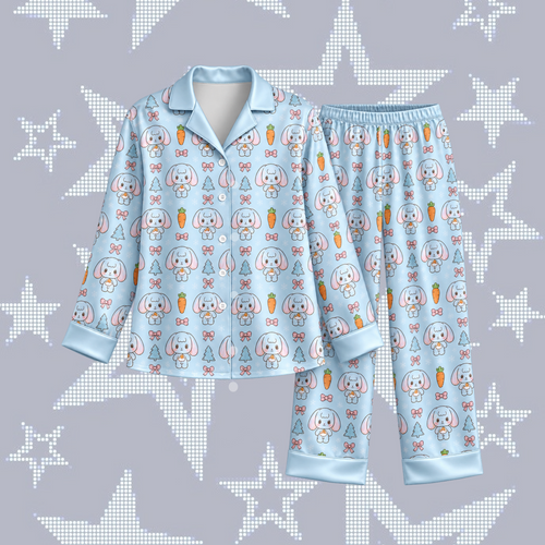 Adorable T.W.I.C.E. Club Tzuyu Tzuggumi Mascot Pastel Coquette Pajama Set For Once