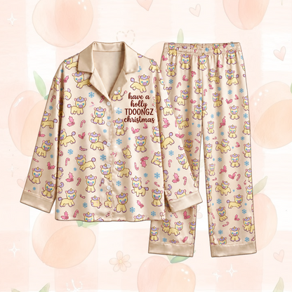 Lovely Have A Holy TDOONGZ Christmas T.W.I.C.E. Club Jihyo Park Zyony Mascot Ugly Christmas Pajama Set For Once