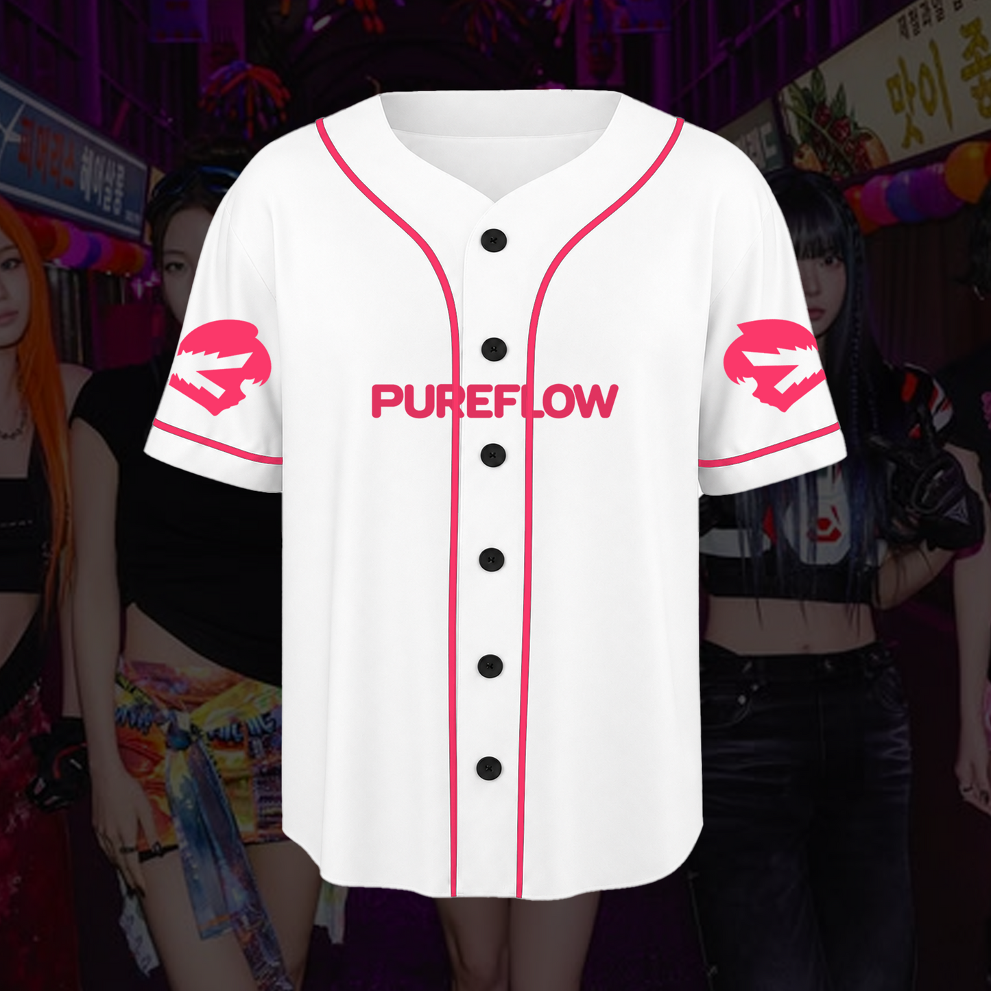 Vibrant Pink LE SSERAFIM Pureflow Concert Jersey Gift for Fearnot Fans