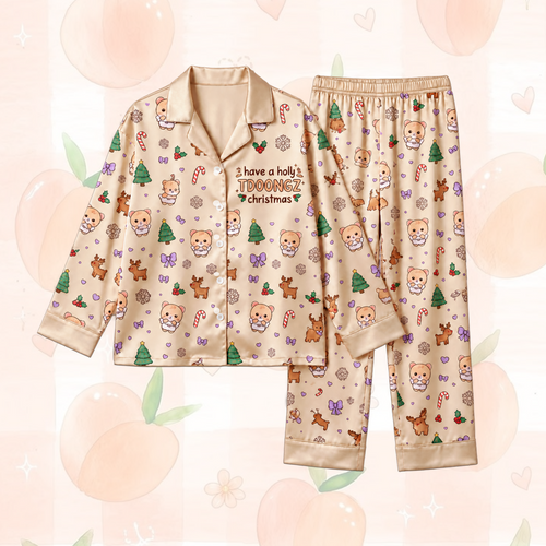 Cheerful Have A Holy TDOONGZ Christmas T.W.I.C.E. Club Sham Sham Mascot Ugly Christmas Short Pajama Set For Once