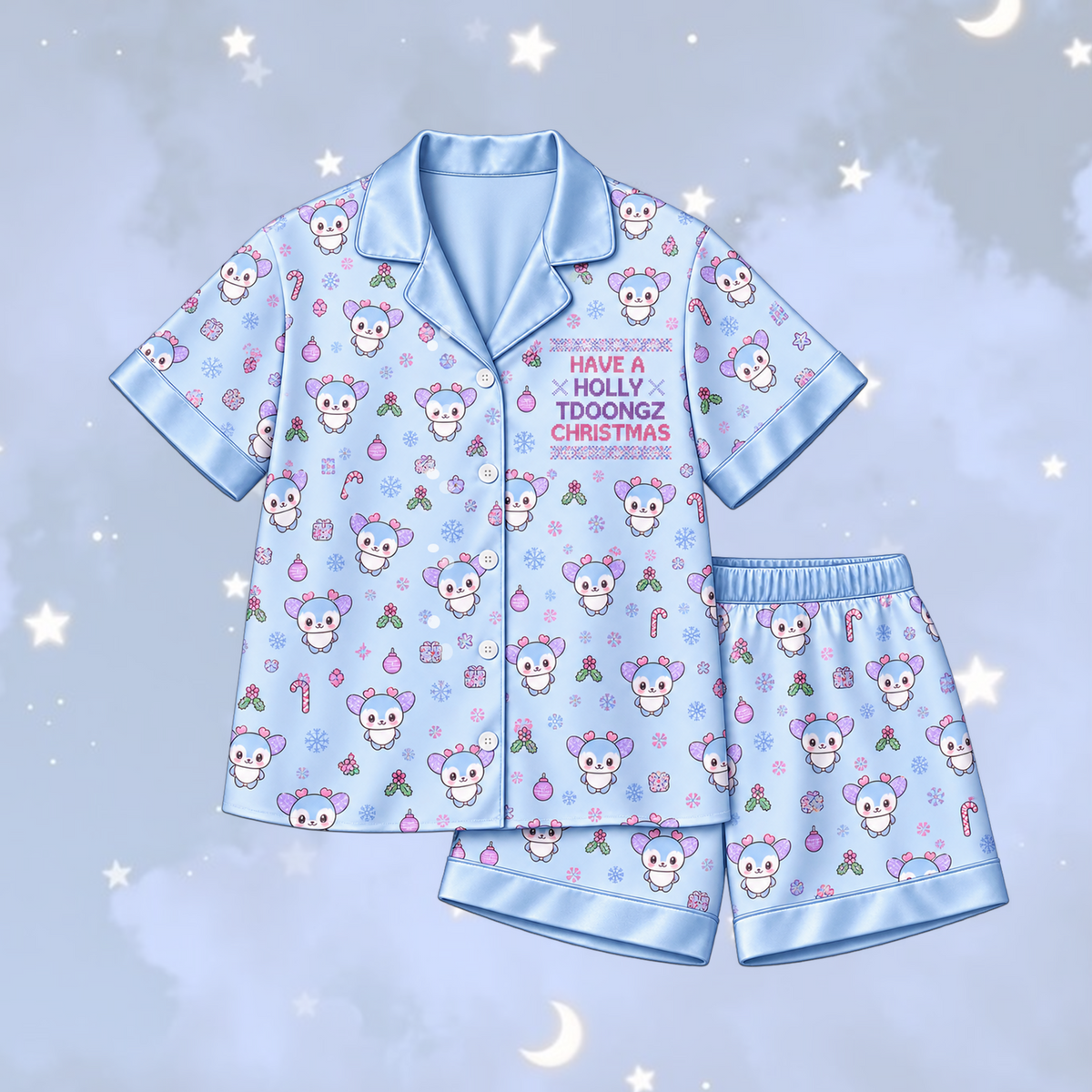 Jolly Have A Holy TDOONGZ Christmas T.W.I.C.E. Club Mina Myodette Mascot Ugly Christmas Pajama Set For Once