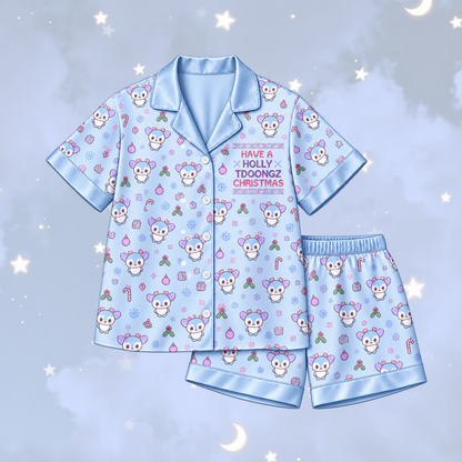 Jolly Have A Holy TDOONGZ Christmas T.W.I.C.E. Club Mina Myodette Mascot Ugly Christmas Pajama Set For Once